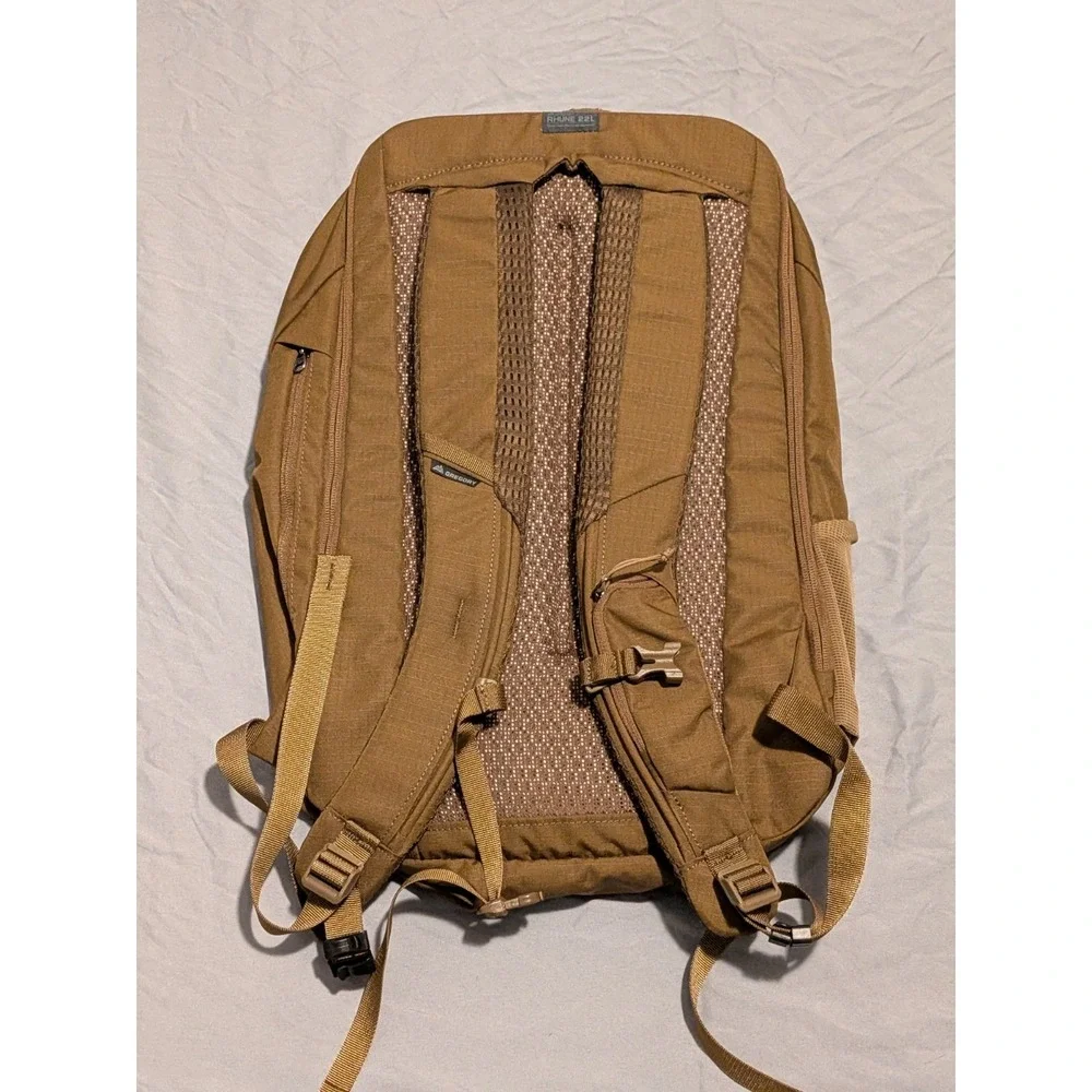 Gregory Rhune 22L Pack Coyote Brown Backpack Hiking Recycled Nylon Mens